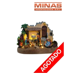 PESEBRE ELECTRONICO CON LUZ INCORPORADAS 28 X 22 X 11 CM