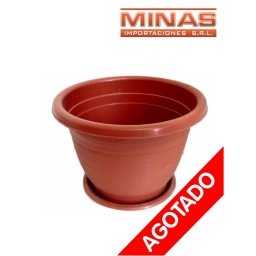 MACETA DE PLSTICO CON BASE 26X20 CM