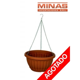 MACETA CON CADENA DE COLGAR 29 X 17 CM