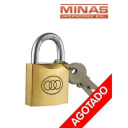 CANDADO DE HIERRO DORADO DE 63 mm, EN CAJA.