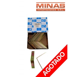 ESCUADRA ESQUINERA 2.5X 60 mm X 50 UND.$ 5 cu