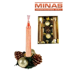 CANDELABRO PARA NAVIDAD CON VELAS