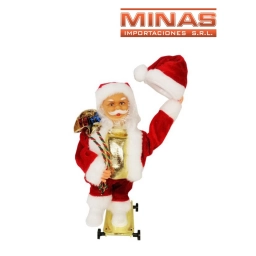 PAPA NOEL X 30 CM, PATINETA Y BOLSA.