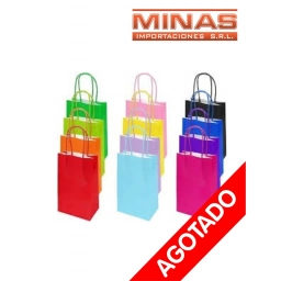 BOLSA CRAFT 16 CM X 22 CM X 12 UND,VARIOS COLORES, $15 CU.