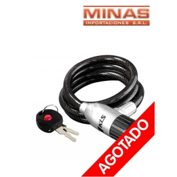 CANDADO PARA BICICLETA 2 LLAVES ANTI-AGUA 12 mm x 120 cm.