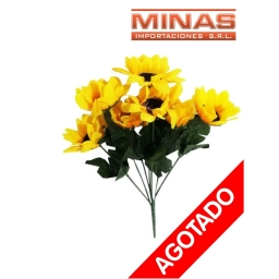 FLOR ARTIFICIAL 7 RAMAS 30 CM POR DOS UNIDADES