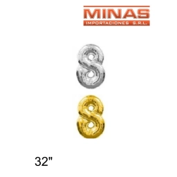 GLOBO N 8, DE 32 PULGADAS.