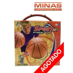 PELOTA Y ARO DE BASKET 34 CM X 40 CM