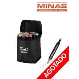 MARCADORES DOBLE PUNTA X 36 COLORES.