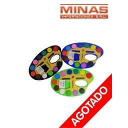 PALETA CON 12 ACUARELAS + PINCEL.