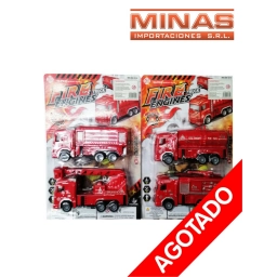 CAMION DE BOMBERO X 2 PCS 32 X 20 CM