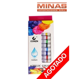 SET DE 12 POMOS DE PINTURA ACRILICA.