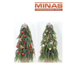 ARBOL DE NAVIDAD DECORADO 2 COLORES 45 CM