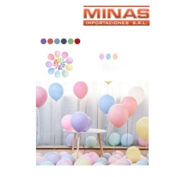 GLOBOS X 10 UND,TONOS PASTEL.