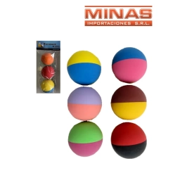 PELOTAS DE GOMA 6cm 3 PCS