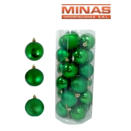 ESFERA DE NAV.DE 5  CM X 24 UND,VERDE.