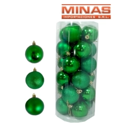 ESFERA DE NAV.DE 6 CM X 24 UND,VERDE.