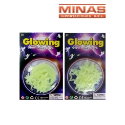 SET DE ESTRELLAS Y LUNAS ADHESIVAS,FLUORESCENTES.