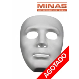 MASCARA  BLANCA DE PLASTICO.