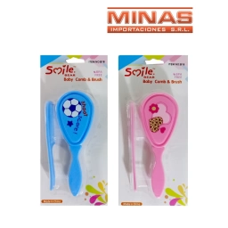 PEINE + CEPILLO PARA BEBE, V. COLORES.