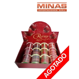 CINTA DE NAVIDAD 6.3CM X 2.7M,12 PCS 4 DISEOS $80 CU