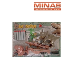 DINO LANZADOR + 5 DARDOS + CAMION.