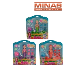 SIRENA CON BASE X 15 CM + 6 ACCESORIOS.