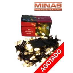 LUCES DE 100 LAMPARAS GRANDES,CALIDAS  X 9 MT. 220V