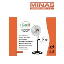 VENTILADOR DE 18, 50 W X 12 UNIDADES,3 ASPAS DE METAL,3 VEL,CU USD 23,85 (AHORRO USD 26)