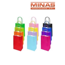 BOLSA CRAFT 16 CM X 22 CM X 12 UND,VARIOS COLORES, $15 C/U.