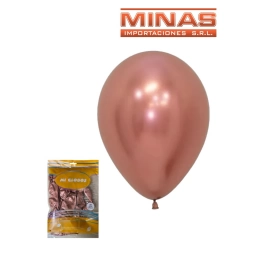 GLOBOS CROMADOS X 50 UND,ROSA GOLD.