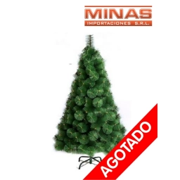 ARBOL PINO VERDE X 120 CM, 80 RAMAS, CON BASE DE METAL.