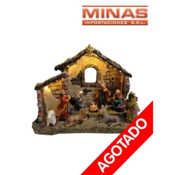 PESEBRE ELECTRONICO CON LUZ INCORPORADAS 30 X 15 X 23 CM