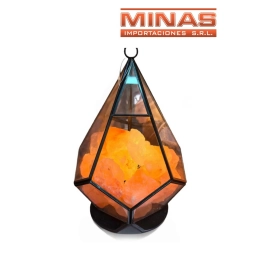 LAMPARA DE SAL DEL HIMALAYA DE 1 KG X 20 CM, DIAMANTE.