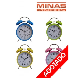 RELOJ DESPERTADOR CAMPANA DE METAL GRANDE
