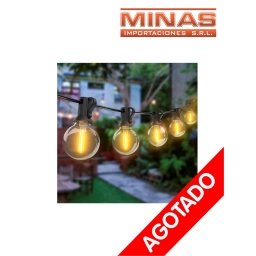 GUIRNALDA DE 25 LAMPARAS LED X 10 METROS, EXTENSIBLE + 2 LAMP. DE REPUESTO.