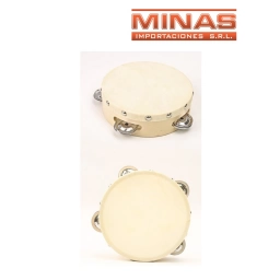 PANDERETAS DE MADERA Y LONJA X 15 CM.