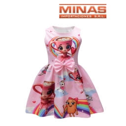 VESTIDO ROSA DE CAPUCHINA,TALLE S (90 CM X 100 CM),M ( 100 CM X 110 CM),L (110 CM X 120 CM) Y XL (120 CM X 130 CM)