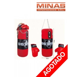 SACO DE BOX DE 0.52 M + GUANTES + CADENA