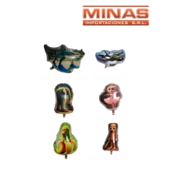 GLOBOS DE ALUMINIO, AIRE O HELIO, BRAINRO, 6 DISE�OS.