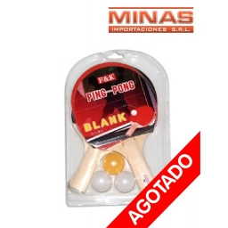 SET PING PONG 2 PALETAS + 3 PELOTAS.