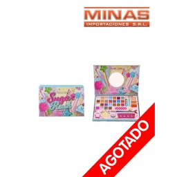 PETACA DE 25 SOMBRAS + 4 RUBORES + LABIAL +  ESMALTE +BRILLO + 4 ACCESORIOS + ESPEJO.