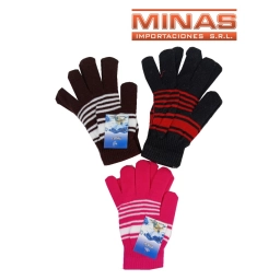 GUANTES PARA ADOLESCENTES CON RAYAS, $ 45 CU.