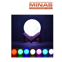LAMPARA DE LUNA 7 COLORES 10 CM A CORRIENTE