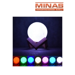 LAMPARA DE LUNA 2 COLORES 10 CM PINTADA A CORRIENTE