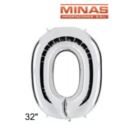 GLOBO N� 0, DE 32�,PLATEADO.