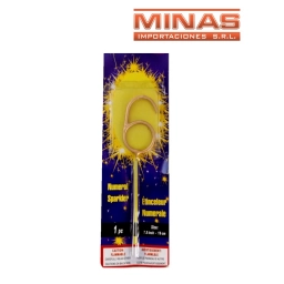 VELA BENGALA X 19 CM, EN FORMA DE N� 6.