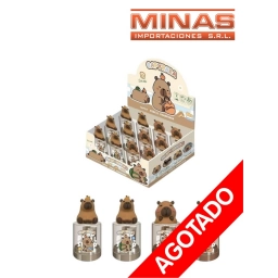 SACAPUNTAS CON CONTENEDOR X 12 UND, CAPIBARA, $ 36 CU, 2 DISE�OS.