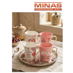 TAZA TE QUIERO MUCHO, 4 DISE�OS