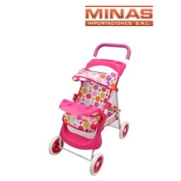 COCHE DE MU�ECAS X 75 CM,CON POSAPIE Y 2 MESITAS. EXCELENTE CALIDAD,